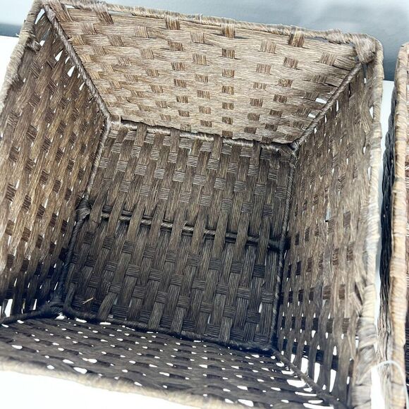 Harvest Home Collections Brown Baskets 10” By 10” NEW w/Tags - Picture 5 of 11